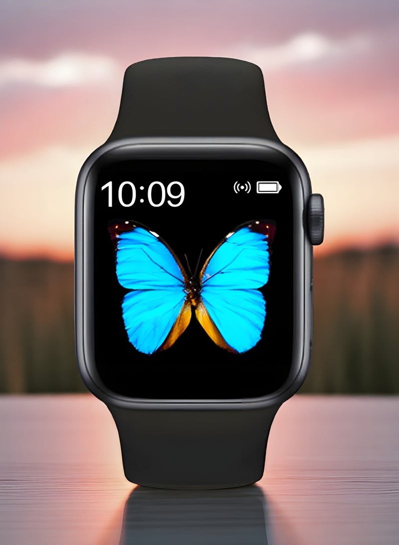300.0 mAh Series 5 Smart Watch With Replacement Strap Black - Image 2