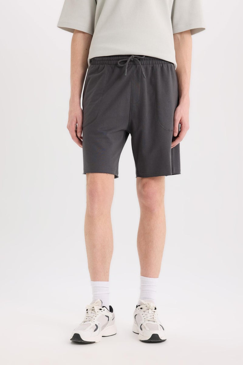 DeFacto Man Slim Fit Thin Sweatshirt Fabric Super Skinny Hem Shorts - Image 1