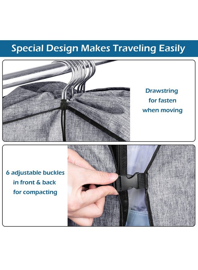 MISSLO MISSLO Hanging Garment Bags for Travel Suit Bags for Closet Storage 50" Moving Bags for Clothes Dress Cover for Coat, Jacket, Shirt, Clothing - Image 4