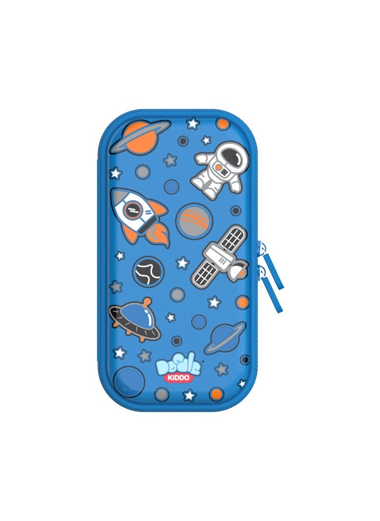 Doodle Kiddo - Space Theme Pencil Case for Kids | Lightweight & Durable with Zipper Lock & Mesh Holder | Nursery & Primary School | 15.5x22x4 CM - Image 1
