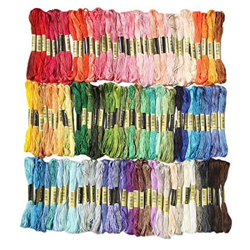 DIY Crafts Design # No 1, Pack Of 300 Pcs, Pack of 300 Skiens Embroidery Floss Cr (Design # No 1, Pack Of 300 Pcs) - Image 1