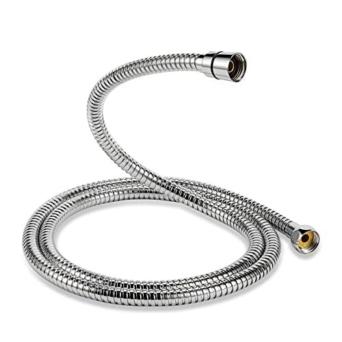 Couradric Handheld Shower Head, 6 Spray Setting High Pressure Shower Head with Brass Swivel Ball Bracket and Extra Long Stainless Steel Hose, Chrome, 5" - Image 5