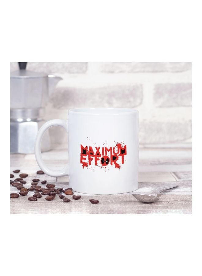 LIT Deadpool Maximum Effort Quote Printed Coffee Mug - Image 2