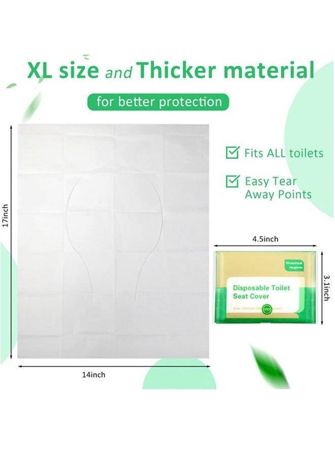 HOMESTAR 50 Pcs Flushable Disposable Toilet Seat Cover Set Clear  - Image 3