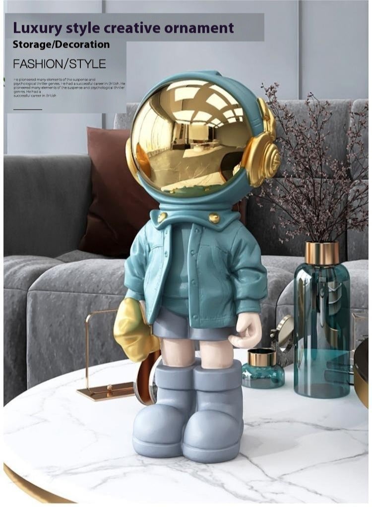 SISGL تماثيل رائد الفضاء تمثال فضائي هدايا فنية من الراتنج تمثال أزرق زينة ديكور غرفة للرجال، المنزل والحرف، ملحقات سطح المكتب، زينة طاولة، غرفة المعيشة، المكتب، رف الكتب - Image 2