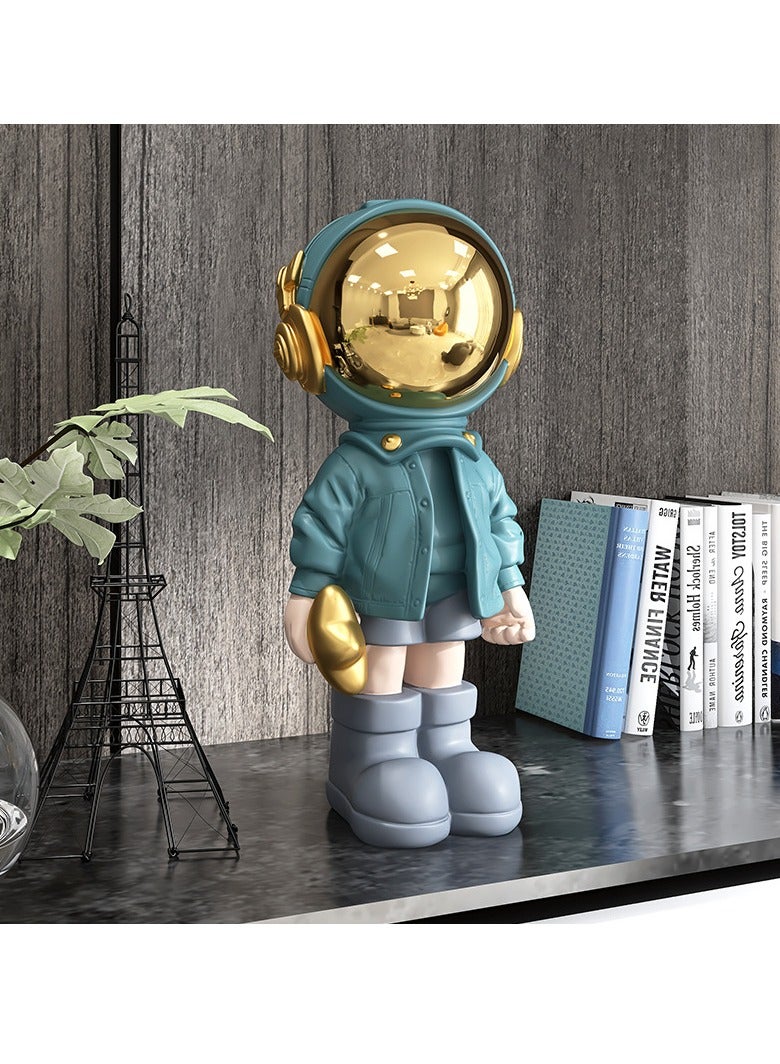 SISGL تماثيل رائد الفضاء تمثال فضائي هدايا فنية من الراتنج تمثال أزرق زينة ديكور غرفة للرجال، المنزل والحرف، ملحقات سطح المكتب، زينة طاولة، غرفة المعيشة، المكتب، رف الكتب - Image 1