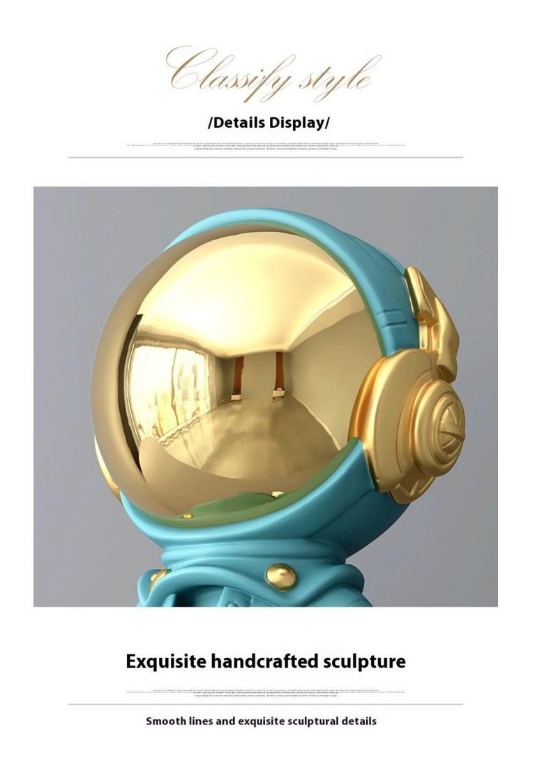 SISGL تماثيل رائد الفضاء تمثال فضائي هدايا فنية من الراتنج تمثال أزرق زينة ديكور غرفة للرجال، المنزل والحرف، ملحقات سطح المكتب، زينة طاولة، غرفة المعيشة، المكتب، رف الكتب - Image 4