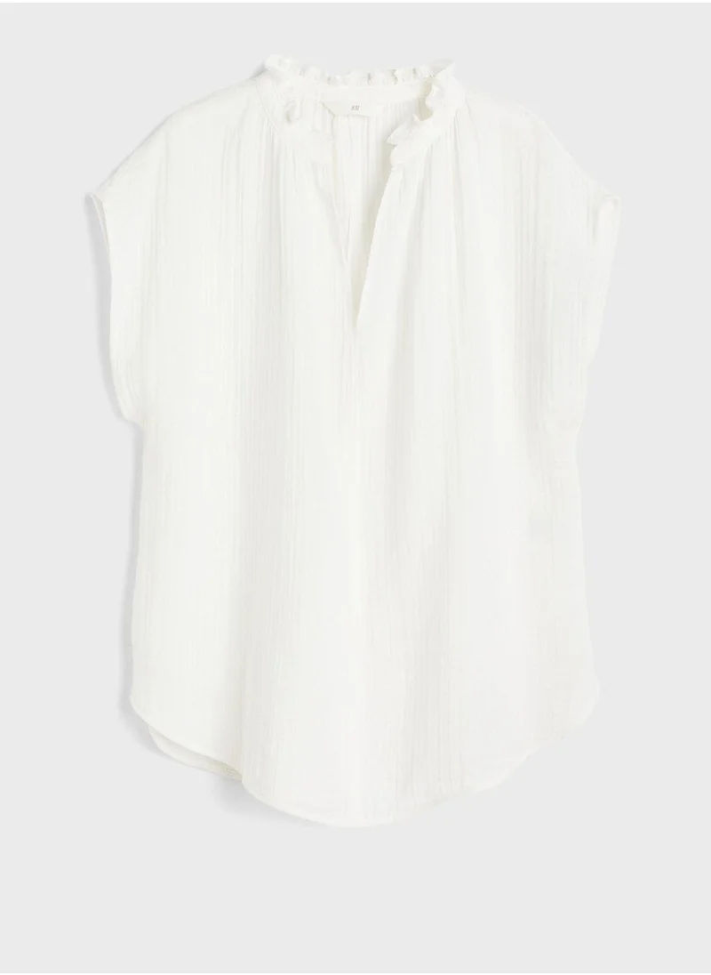 اتش اند ام Frill Trimmed Top