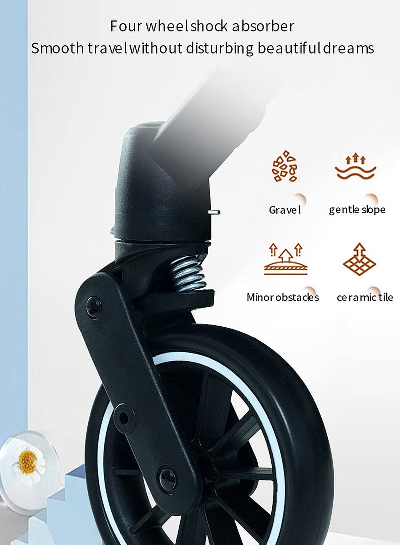 ما بيبي عربة أطفال فردية خفيفة الوزن مع مسند ظهر قابل للتعديل، عربة أطفال محمولة وقابلة للطي للسفر (من 0-36 شهرًا) - Image 4