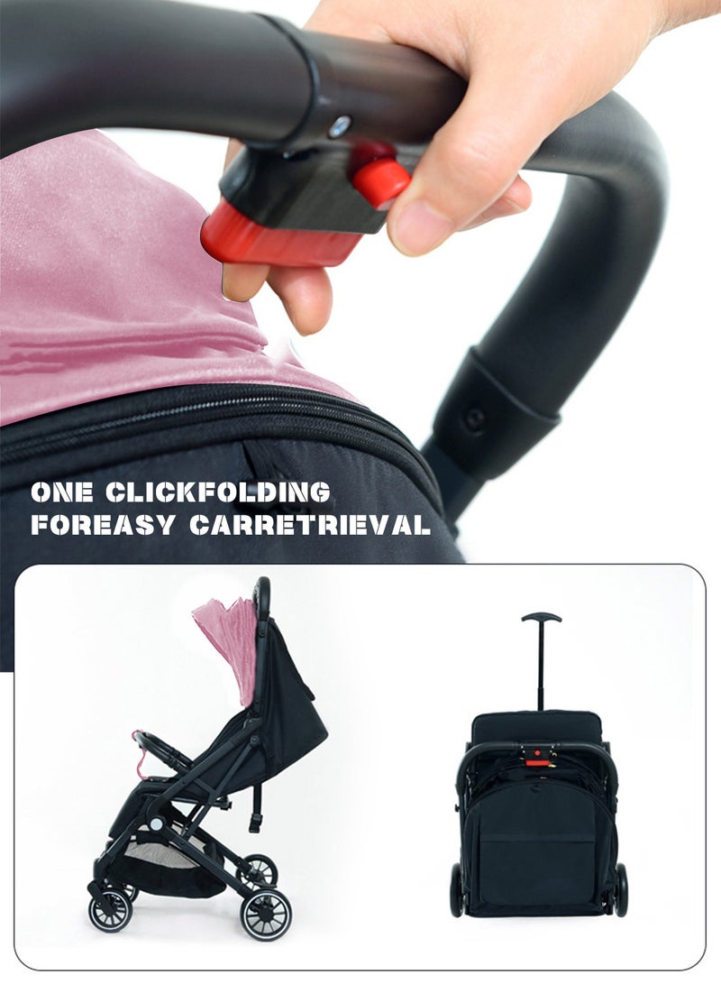 ما بيبي عربة أطفال فردية خفيفة الوزن مع مسند ظهر قابل للتعديل، عربة أطفال محمولة وقابلة للطي للسفر (من 0-36 شهرًا) - Image 2