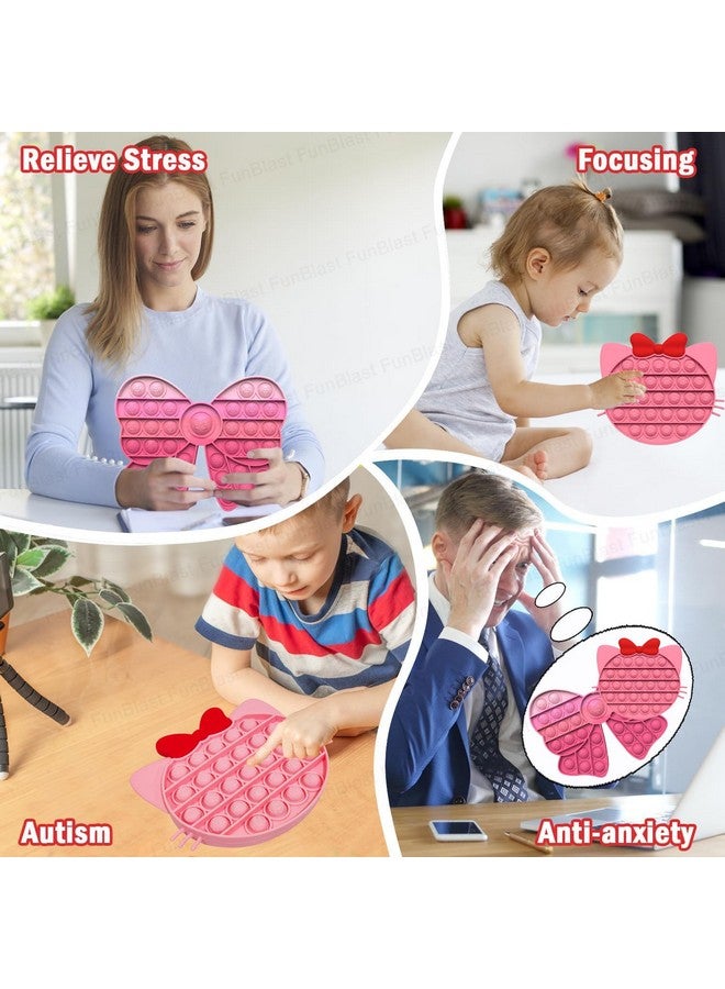 FunBlast Pop It - Popit Game, Poppet for Kids, Pop It Toy, Pop It Toys for Kids, Kitty with Bow Pop it Fidget, Pop It Fidget Toy, Pop It Big, Stress Relief Toys (Pack of 2 Pcs) - Image 5