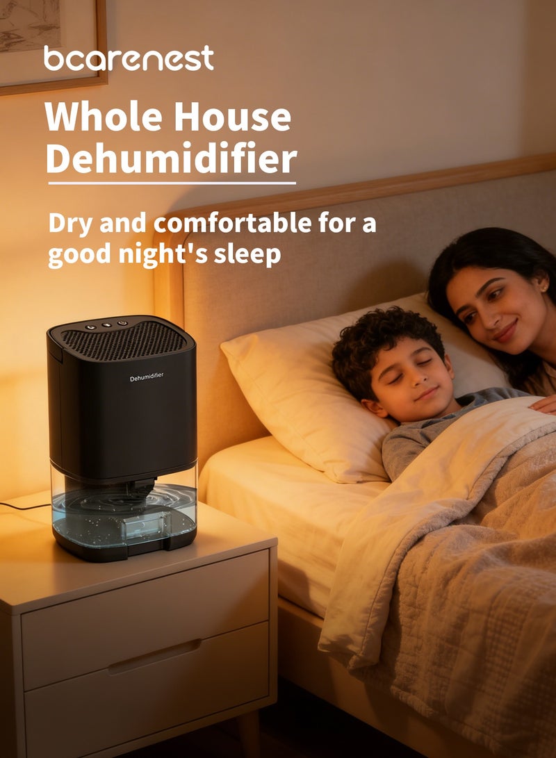 بكارنست مزيل رطوبة منزلي. خزان مياه بسعة 1000 مل، مناسب لغرف النوم والحمامات. يتميز بخاصية إزالة الرطوبة الذكية، وإضاءة RGB، وانخفاض مستوى الضوضاء، وثلاثة أوضاع مؤقت، مما يجعله مثالياً للاستخدام المنزلي. - Image 1