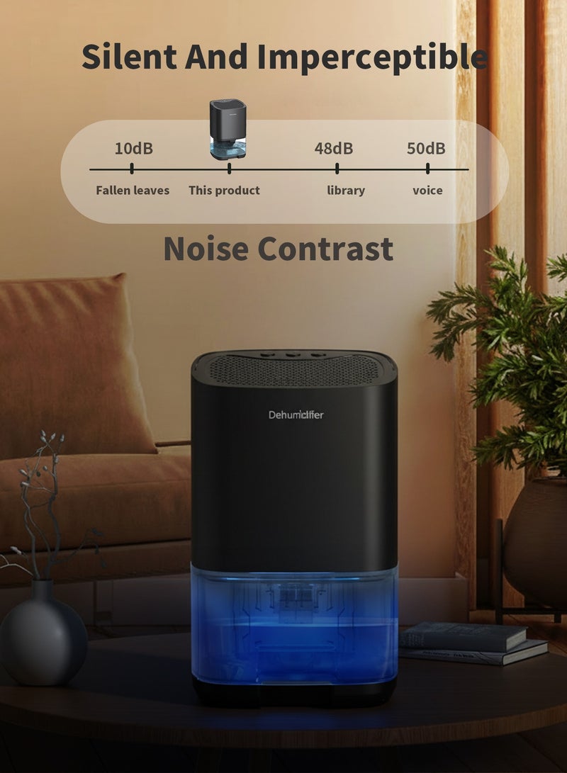 بكارنست مزيل رطوبة منزلي. خزان مياه بسعة 1000 مل، مناسب لغرف النوم والحمامات. يتميز بخاصية إزالة الرطوبة الذكية، وإضاءة RGB، وانخفاض مستوى الضوضاء، وثلاثة أوضاع مؤقت، مما يجعله مثالياً للاستخدام المنزلي. - Image 4