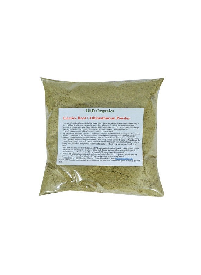 BSD Organics Licorice Root/Athimathuram Powder for tea and more. - 200 G