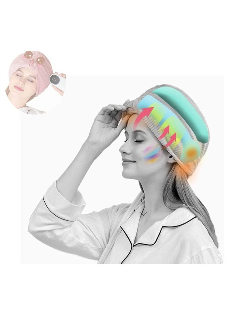 Generic - Smart Air Pressure Head Massage Sleep Aiding Wireless Head Scalp Massager Heat Hot Compress Relieve Headache Pain Insomnia - Image 1