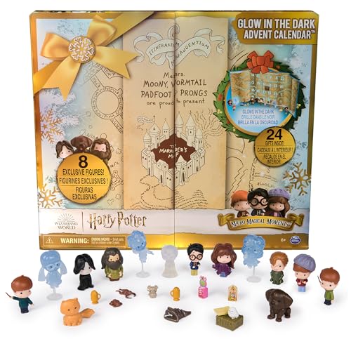 Wizarding World Harry Potter Micro Magical Moments Glow in The Dark Advent Calendar 2024 24 Surprise Toys Christmas Countdown Calendar for Ages 6 - Image 1