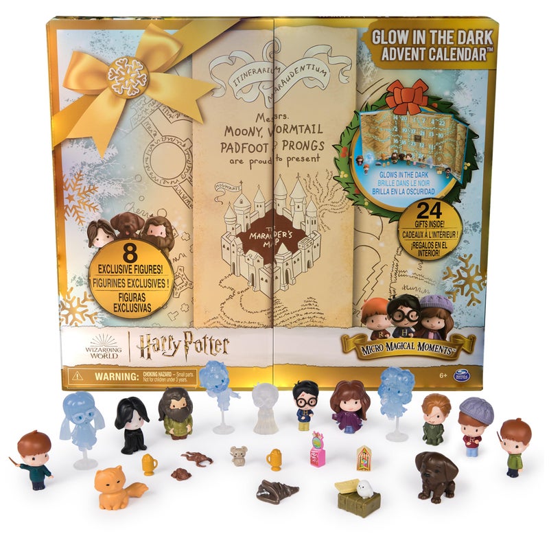 Wizarding World Harry Potter Micro Magical Moments Glow in The Dark Advent Calendar 2024 24 Surprise Toys Christmas Countdown Calendar for Ages 6 - Image 2