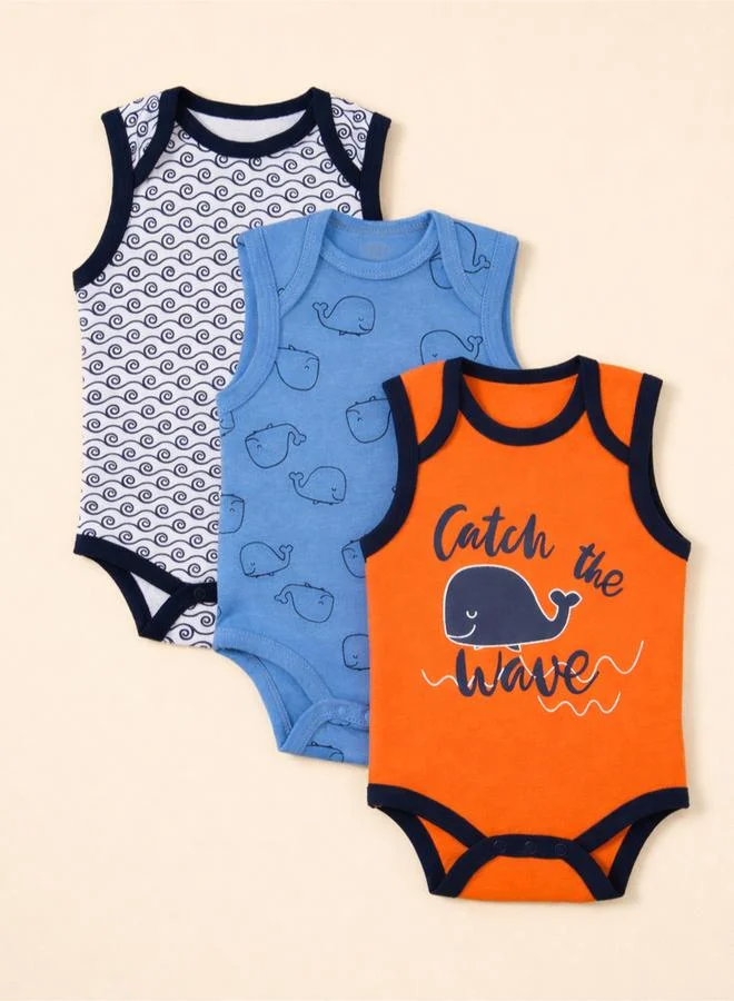 Luna & Lily Pack of 3 - Sea Adventure Theme Bodysuit