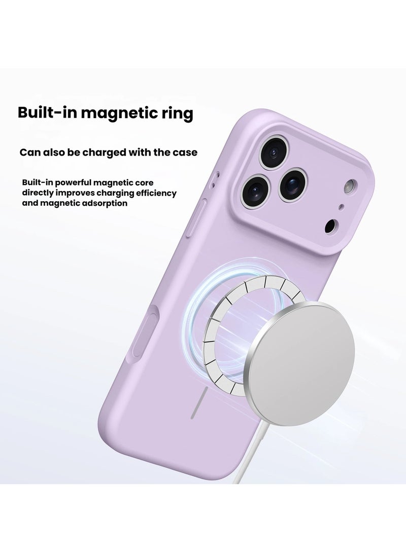 general Compatible  iPhone 17 Pro Max Liquid Silicone Case Integrated ons with Slim Magnetic Ring Full-Edge Drop Protection Soft, Skin-Friendly, Anti-Fingerprint Case - Image 2