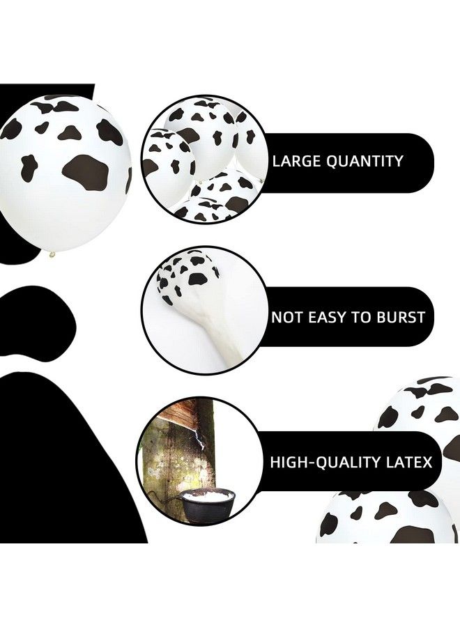 LovesTown 100 Pcs Cow Print Balloons 12 Inch Cow Balloons Latex Balloons For Children Party Cowboy Theme Birthday Party Favor - Image 4