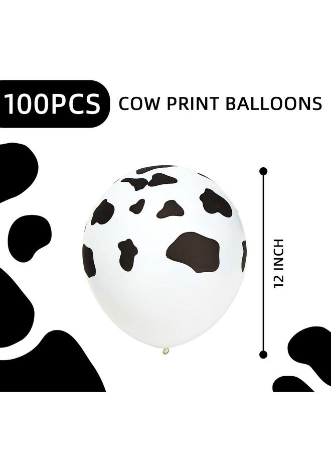 LovesTown 100 Pcs Cow Print Balloons 12 Inch Cow Balloons Latex Balloons For Children Party Cowboy Theme Birthday Party Favor - Image 3