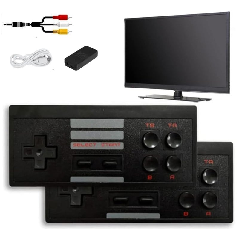 VikriDa Extreme Mini Plug and Play Wireless Game Box HD 1080p | 8 Bit Retro Games for Kids | TV Retro Video Game for Kids 620, Black - Image 1