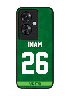 Stylizedd Rugged Black edge case for Oppo Reno11 F / Oppo F25 Pro 5G, Slim fit Flexible Anti Drop Thin Cover - Team Pakistan ImamulHaq, Jersey No 26  - Image 1