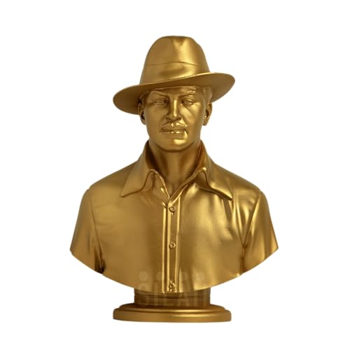 SILAII Bhagat Singh Bust Sculpture (Gold, 8 Inch) - Image 1