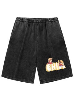 KUYING Summer One Piece Loose Print Casual Shorts  - Image 1