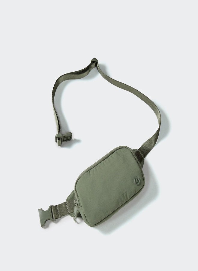 Pander Mini Belt Bag - Ultra Compact, Fits 6.7” Phone, Lipstick, Earbuds, Essentials, Small Crossbody Waist Purse, Grey Sage, Small, Solid - Image 2