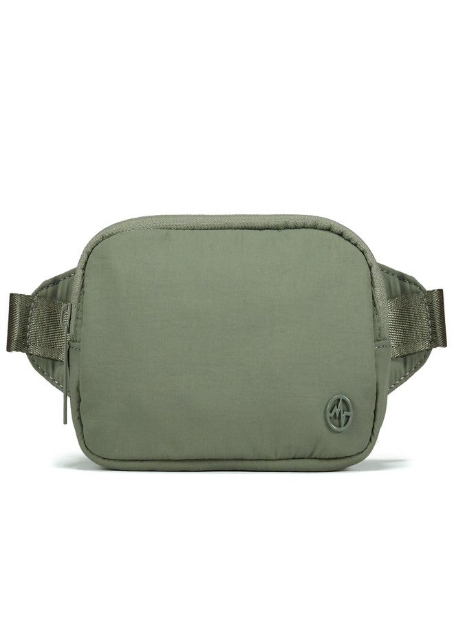 Pander Mini Belt Bag - Ultra Compact, Fits 6.7” Phone, Lipstick, Earbuds, Essentials, Small Crossbody Waist Purse, Grey Sage, Small, Solid - Image 1