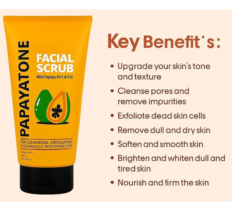 Melano Pharma Papayatone Facial Scrub Extra Whitening 150 g - Image 4