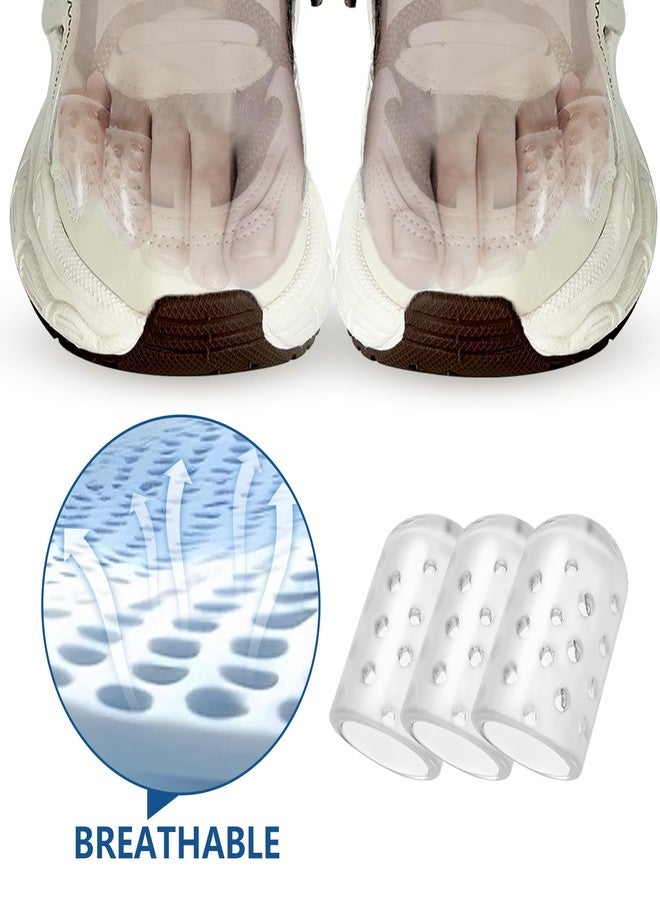 DMwespe 30 Pcs Anti-Friction Silicone Toe Protector, Breathable Soft Clear Gel Toe Covers Caps Guards for Men Women, Toe Sleeves for Corns, Blisters and Pain Relief, 6 Pcs Big Size + 24 Pcs little Size - Image 5