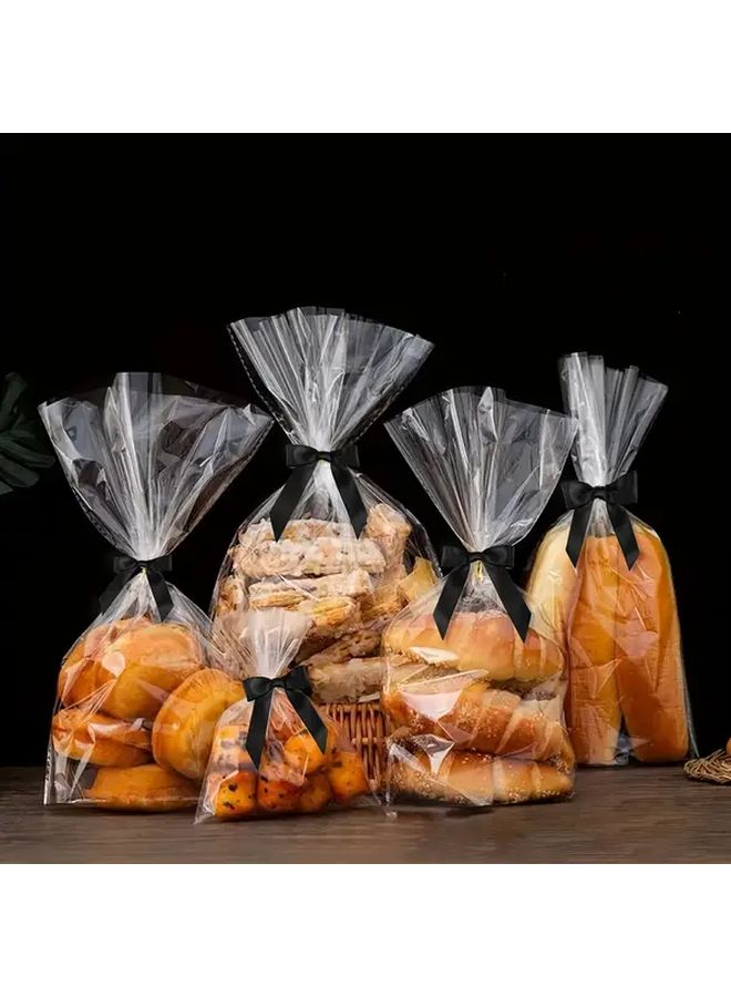 10pcs Glossy Black Satin Ribbon Bows Self Stick Adhesive For Gift Wrapping Wedding Party Decorations - Image 3