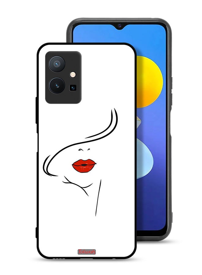 Tolwak Vivo T1 5G Protective Case Cover Girl Face Art - Image 1