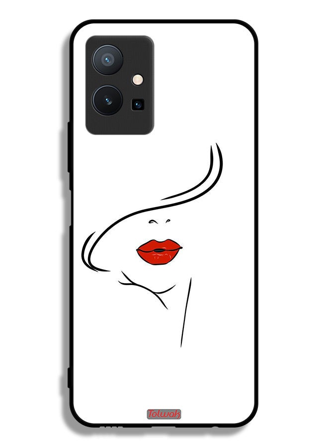 Tolwak Vivo T1 5G Protective Case Cover Girl Face Art - Image 2