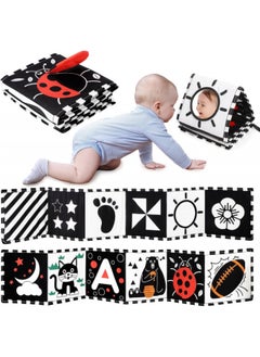 Generic Black And White Visual Stimulation Montessori Sensory Baby Toy Baby Cloth Book-Color:Default  - Image 1