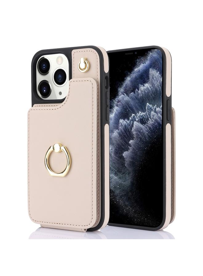 اس-توب جراب هاتف iPhone 11 Pro YM005 بملمس الجلد وحقيبة بطاقات مع حبل طويل - Image 1