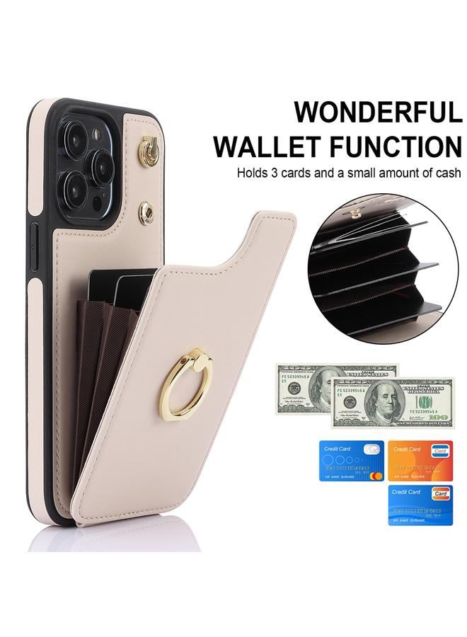 اس-توب جراب هاتف iPhone 11 Pro YM005 بملمس الجلد وحقيبة بطاقات مع حبل طويل - Image 2