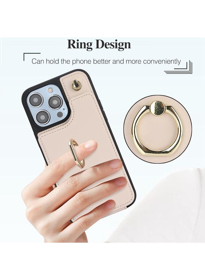 اس-توب جراب هاتف iPhone 11 Pro YM005 بملمس الجلد وحقيبة بطاقات مع حبل طويل - Image 4