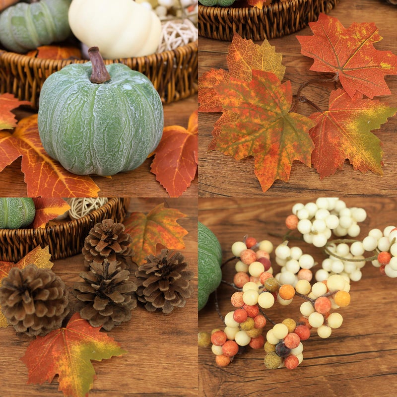 Ghrdopy 15 PCS Mini Pumpkin Decor - Plastic Pumpkins Fall Decor for Halloween Thanksgiving Artificial Pumpkins Fall Home Decor - Image 5