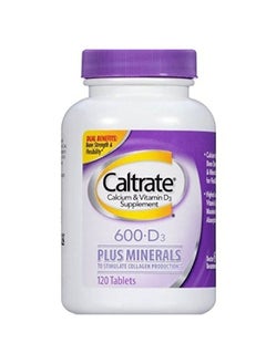 Caltrate Calcium & Vitamin D Plus Minerals, 600+D3 120 Tablets ( Pack of 1)  - Image 1