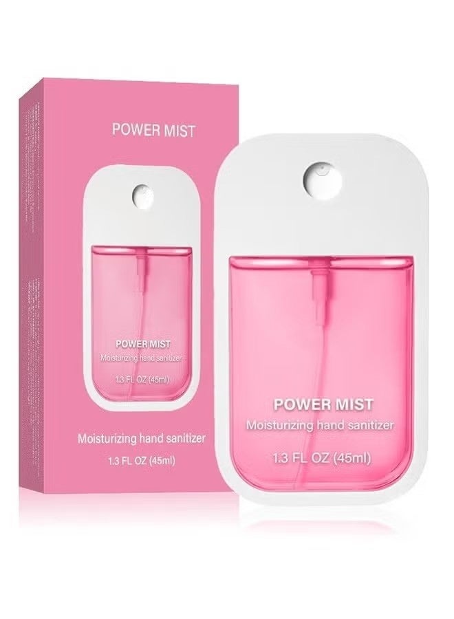 Power Mist Moisturizing hand sanitizer - Power Mist Hydrating Hand Sanitizer Spray For Adults And Kids,Spray Hand Sanitizer Travel Size,Hydrating Hand Sanitizer Spray For Adults,Power Mist Hand Sanitizer 45ml (Strawberry) - Image 1