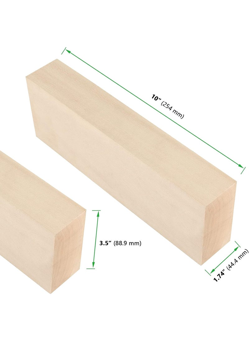 JAPCHET JAPCHET 2 Packs 10 x 35 x 17 Inch Basswood Blocks Natural Unfinished Blocks for Carving Crafting and Whittling  - Image 2