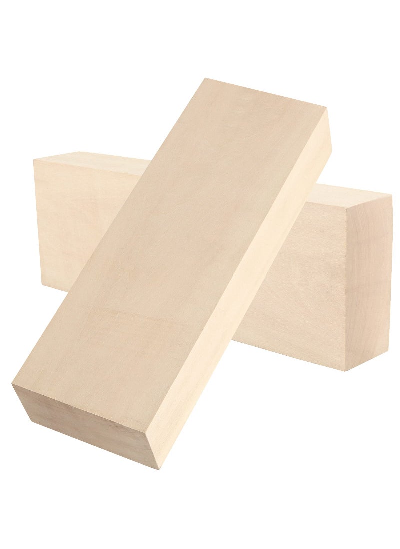 JAPCHET JAPCHET 2 Packs 10 x 35 x 17 Inch Basswood Blocks Natural Unfinished Blocks for Carving Crafting and Whittling  - Image 1