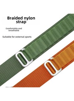 Generic Alpine Nylon Braided GT2 Watch Strap Loop For Apple Universal IWatch8 Ultra Watch Strap-Color:Starlight Color-Specifications:22MM  - Image 5