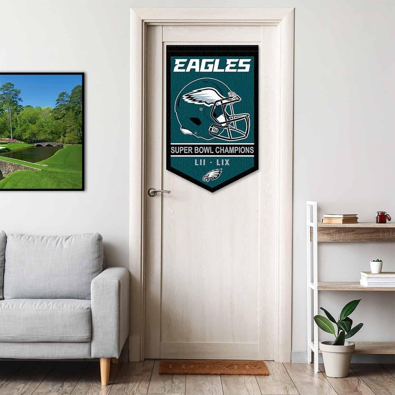 WinCraft Philadelphia Eagles 2 Time Super Bowl Champions Banner Pennant - Image 4