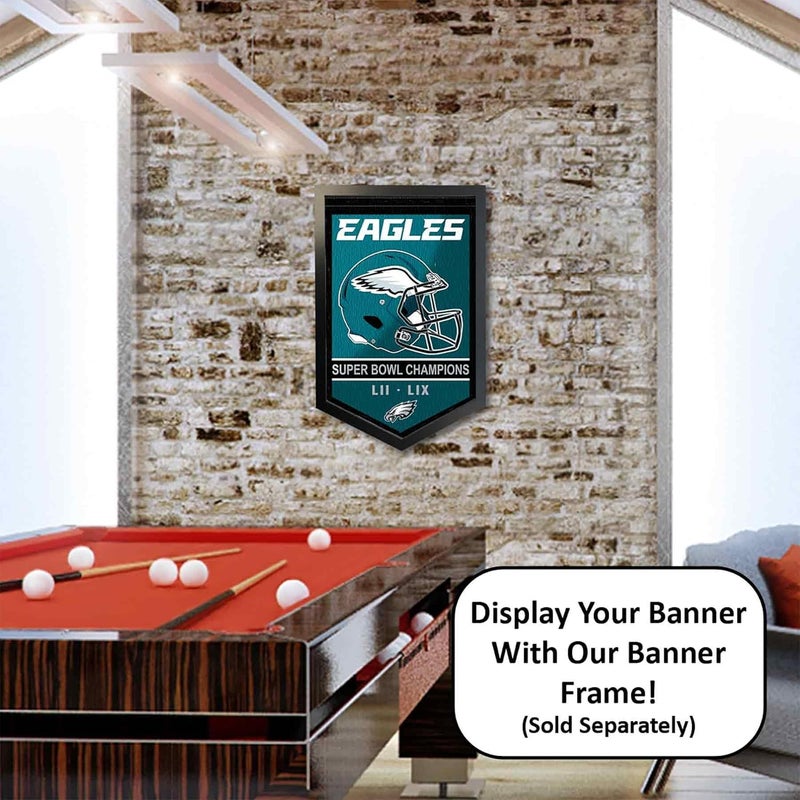 WinCraft Philadelphia Eagles 2 Time Super Bowl Champions Banner Pennant - Image 5