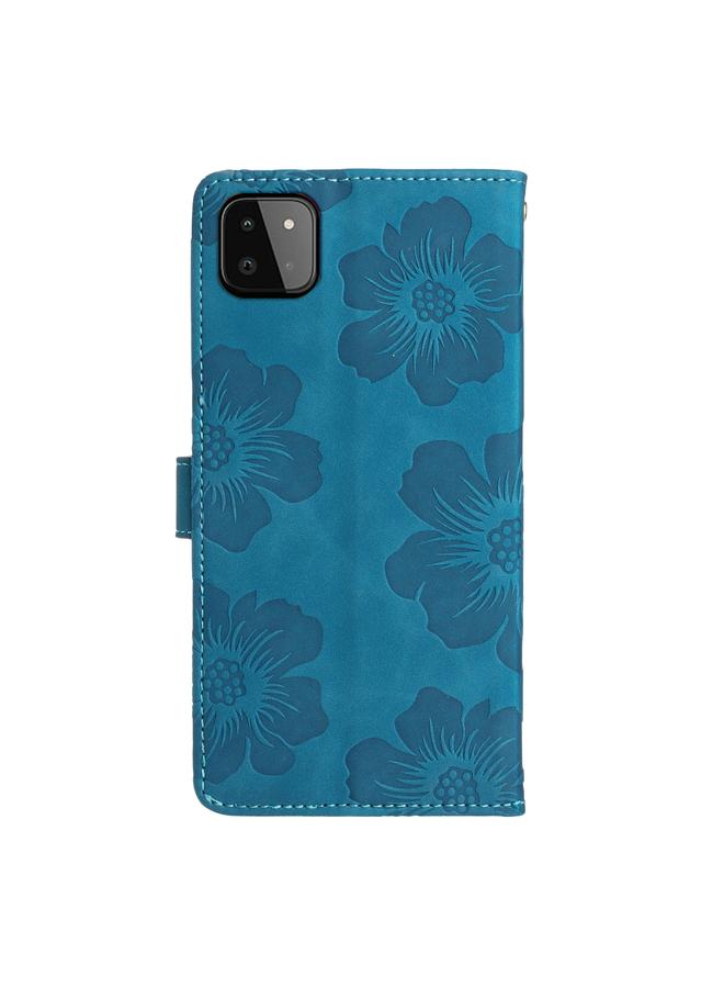 اس-توب جراب لهاتف Samsung Galaxy A22 5G مصنوع من الجلد بنقشة زهور - Image 3