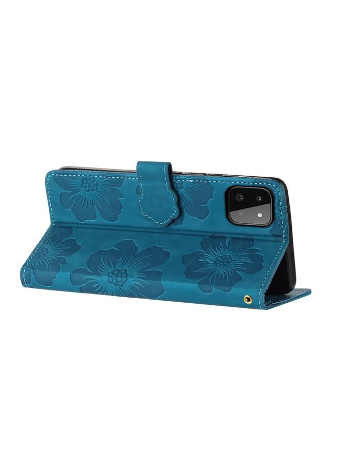 اس-توب جراب لهاتف Samsung Galaxy A22 5G مصنوع من الجلد بنقشة زهور - Image 5